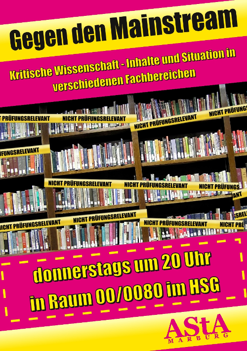AStA-Vortragsreihe: Gegen den Mainstream