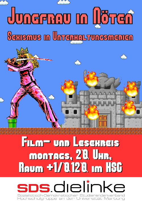 Jungfrau in Nöten – Sexismus in Unterhaltungsmedien – Film- und Lesekreis montags, 20 Uhr, Raum +1/0120 im HSG